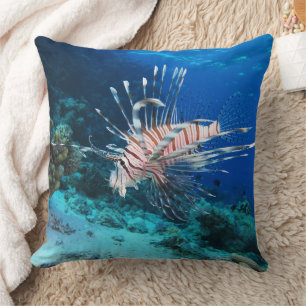 Lionfish of Pterois Miles, Ocean Reef Fish Kussen