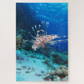 Lionfish of Pterois Miles, Ocean Reef Fish Legpuzzel (Verticaal)