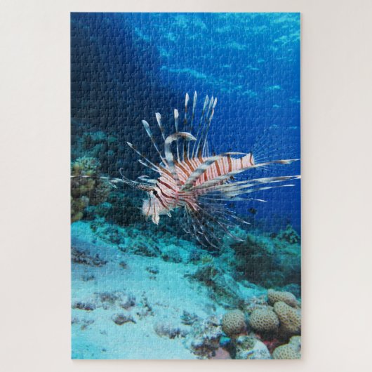 Lionfish of Pterois Miles, Ocean Reef Fish Legpuzzel (Verticaal)