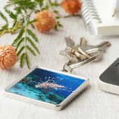 Lionfish of Pterois Miles, Ocean Reef Fish Sleutelhanger (Zijkant)