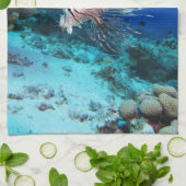 Lionfish of Pterois Miles, Ocean Reef Fish Theedoek (Gevouwen)