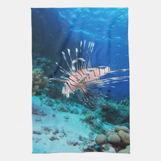 Lionfish of Pterois Miles, Ocean Reef Fish Theedoek (Verticaal)