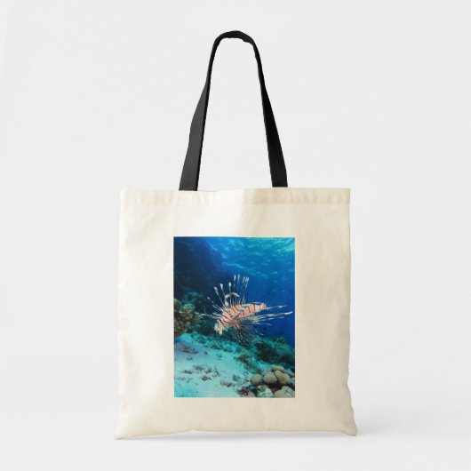 Lionfish of Pterois Miles, Ocean Reef Fish Tote Bag (Voorkant)