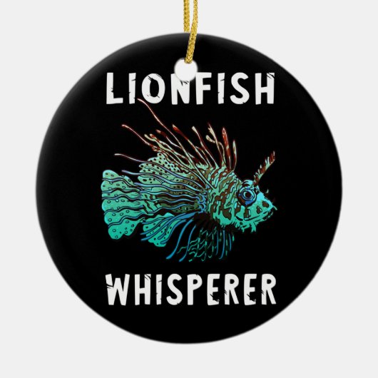 Lionfish Whisperer Funny Lion Fish Scuba Diving Keramisch Ornament (Voorkant)