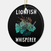 Lionfish Whisperer Funny Lion Fish Scuba Diving Keramisch Ornament (Links)