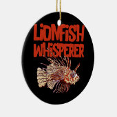 Lionfish Whisperer Zee Rock Diver Funny Lion Fish Keramisch Ornament (Rechts)
