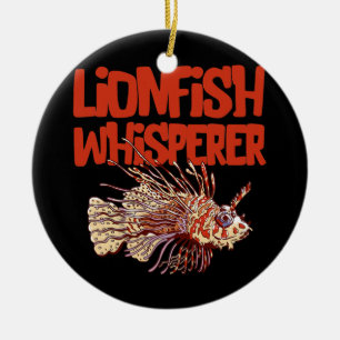 Lionfish Whisperer Zee Rock Diver Funny Lion Fish Keramisch Ornament