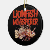 Lionfish Whisperer Zee Rock Diver Funny Lion Fish Keramisch Ornament (Links)