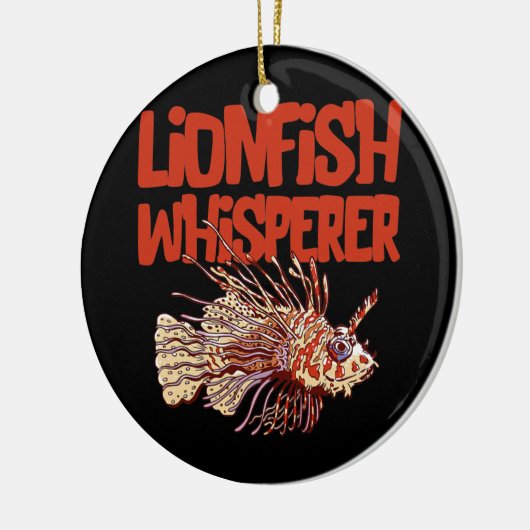Lionfish Whisperer Zee Rock Diver Funny Lion Fish Keramisch Ornament (Links)