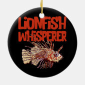Lionfish Whisperer Zee Rock Diver Funny Lion Fish Keramisch Ornament (Achterkant)