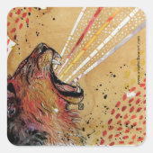 LionHart Vierkante Sticker (Voorkant)