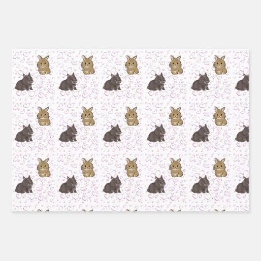 Lionhead bunnies inpakpapier vel (Voorkant 2)