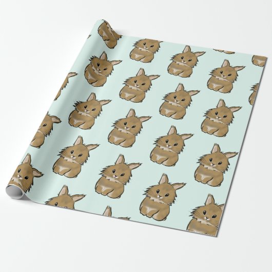 Lionhead bunny  cadeaupapier (Uitgerold)