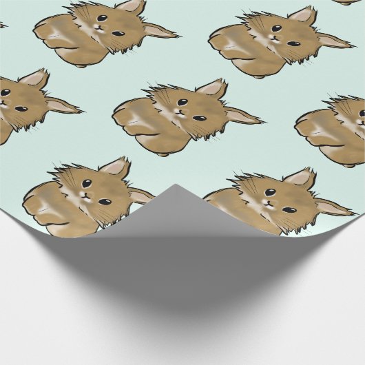 Lionhead bunny  cadeaupapier (Hoek)