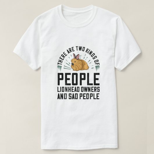 Lionhead Rabbit Gift Bunny Funny T-shirt (Design voorkant)