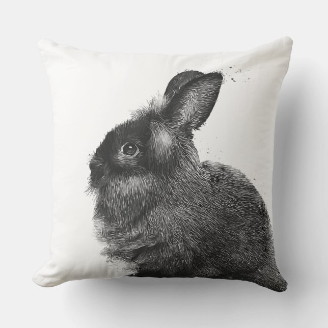 Lionhead Rabbit Kussen (Voorkant)