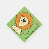 Lionillustratie aangepast tekstpapier servetten (Hoek)