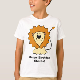 Lionillustratie aangepaste tekstkleding t-shirt
