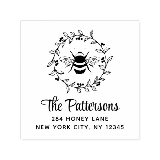 Lioningbijen professioneel retouradres  zelfinktende stempel (Design)