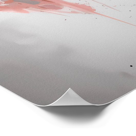 Lioninkschildering Poster (Hoek)