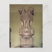 Lionkapitaal van de pijler van keizer Ashoka Briefkaart (Voorkant)