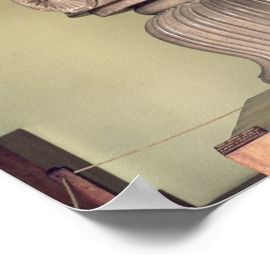 Lionkapitaal van de pijler van keizer Ashoka Poster (Hoek)