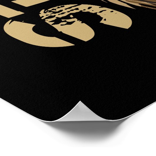 Lionkop Sterkte motivatie afdruk poster (Hoek)