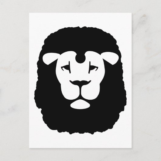 Lionkopgezicht Briefkaart (Voorkant)
