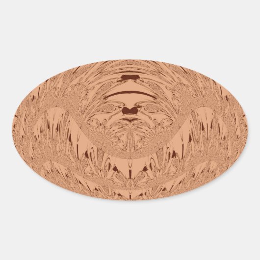 Lionkoppen Ovale Sticker (Voorkant)