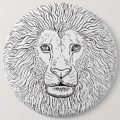 Lionkoppen Ronde Button 6,0 Cm (Voorkant)
