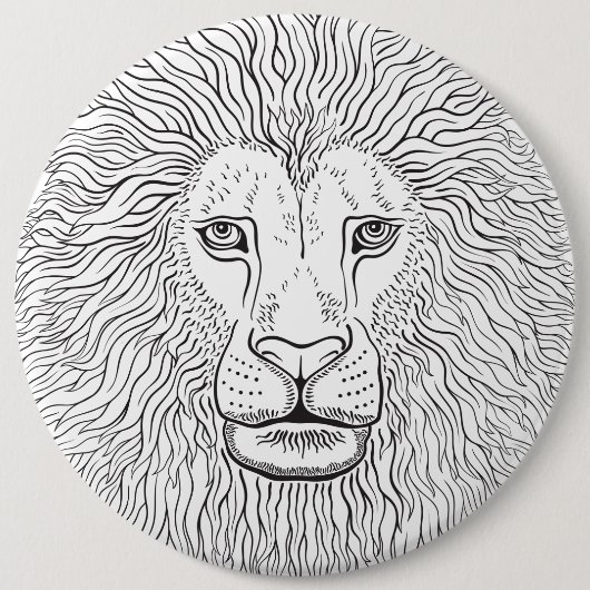 Lionkoppen Ronde Button 6,0 Cm (Voorkant)