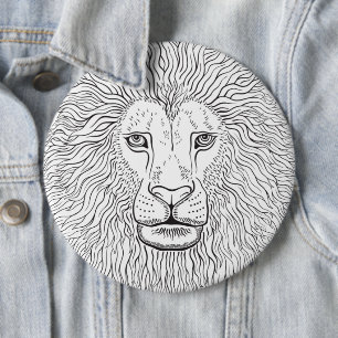 Lionkoppen Ronde Button 6,0 Cm