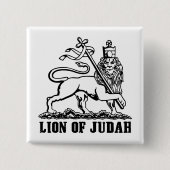 lionofjuda vierkante button 5,1 cm (Voorkant)