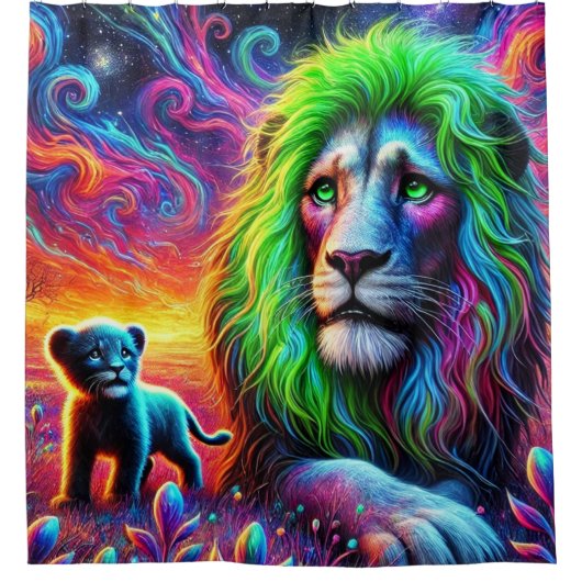 Lionontwerp Douchegordijn (Voorkant)
