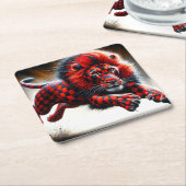 Lionontwerp Kartonnen Onderzetters (Schuin)