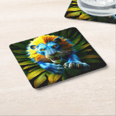 Lionontwerp Kartonnen Onderzetters (Schuin)