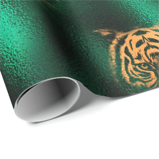 Lionontwerp met groenachtergrondpapier cadeaupapier (Rol Hoek)