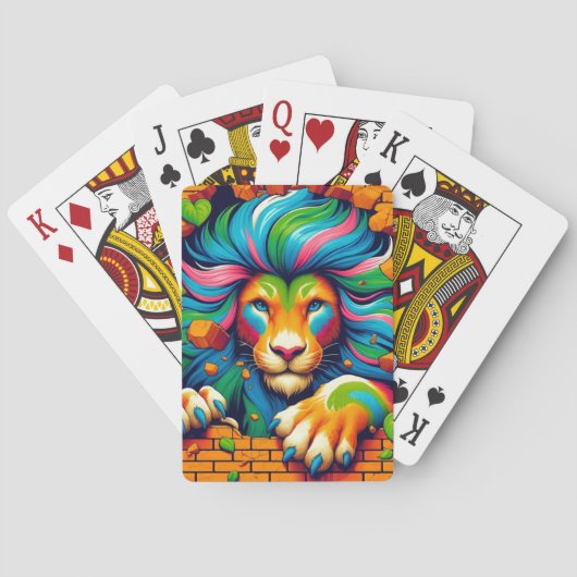 Lionontwerp Pokerkaarten (Achterkant)