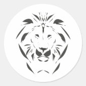 Lionontwerp Ronde Sticker (Voorkant)