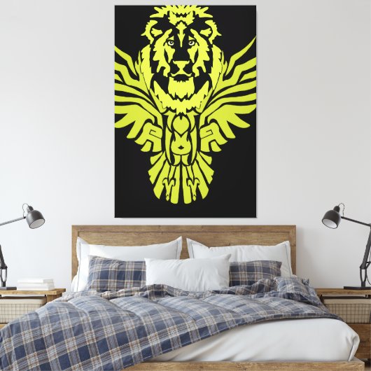 LionOwl Canvas Afdruk (Insitu (Slaapkamer))
