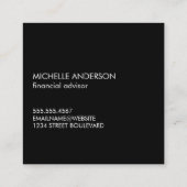 Lionpictogram/financiën Vierkante Visitekaartje (Achterkant)