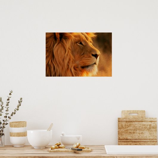 Lionprofiel Poster (Keuken)
