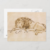 Lionrust (pen en inkt op papier) briefkaart (Voorkant / Achterkant)