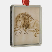 Lionrust (pen en inkt op papier) metalen ornament (Rechts)