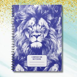 Lions Blauwe Pen Illustratie Notitieboek