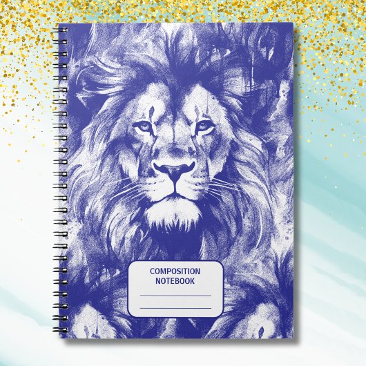 Lions  Blauwe Pen Illustratie  Notitieboek