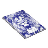 Lions  Blauwe Pen Illustratie  Notitieboek (Rechterzijde)