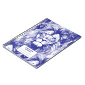 Lions  Blauwe Pen Illustratie  Notitieboek (Linkerzijde)