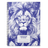 Lions  Blauwe Pen Illustratie  Notitieboek (Voorkant)