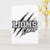 Lions Cheer Ck naar school Cheerleading Team Spiri Kaart (Gele Bloem)